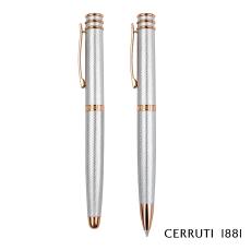 Cerruti 1881 Austin Diamond Ballpoint & Rollerball Pen Set - Writing Instruments