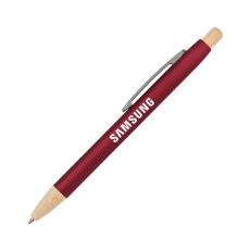 Charon Aluminum Ballpoint Pen w/Bamboo Clicker & Tip - Metal Pens