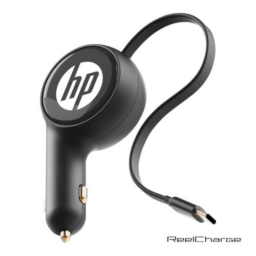 Promotional Products - Tech & Accessories  - Power Banks - ReelCharge Car Charger w/Retractable Cable