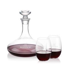 Elliston Decanter & Carlita Stemless Wine Set - Corporate Gifts