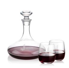 Elliston Decanter & Crestview Stemless Wine Set - Corporate Gifts