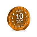 Apollo Orange Circle Crystal Award