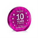 Apollo Pink Circle Crystal Award