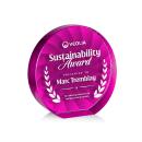 Apollo Full Color Pink Circle Crystal Award