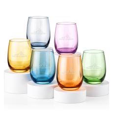 Sedona Stemless Wine Set of 6 - Deep Etch - Corporate Gifts