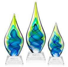 Sunnidale Tear Drop on Sheffield Base Glass Award - Glass Awards
