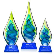 Sunnidale Tear Drop on Sheffield Blue Glass Award - Glass Awards