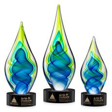 Sunnidale Tear Drop on Marvel Black Glass Award - Glass Awards