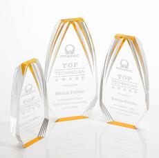Lantana Gold Polygon Acrylic Award - Acrylic Awards