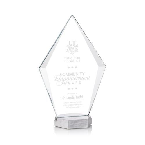 Awards and Trophies - Crystal Awards - Ellicott Diamond Metal Award