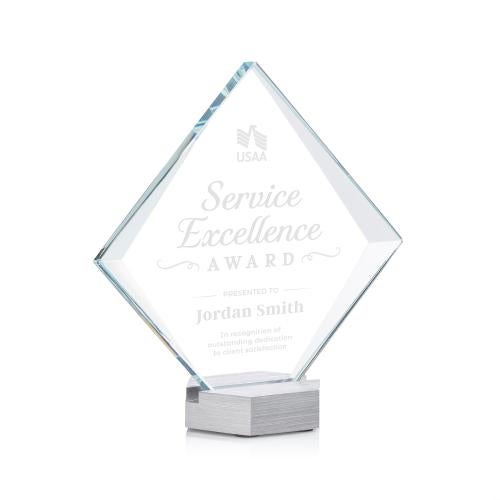 Awards and Trophies - Crystal Awards - Bryce Diamond Metal Award