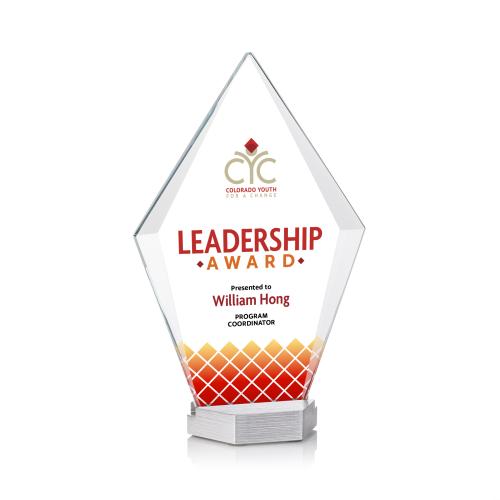 Awards and Trophies - Crystal Awards - Ellicott Full Color Diamond Crystal Award