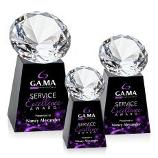 Celestina Full Color Black/Diamond Crystal Award - Diamond Awards