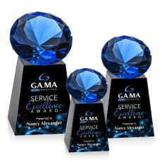 Celestina Full Color Black/Sapphire Crystal Award - Diamond Awards