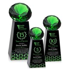 Novita Full Color Black/Emerald Crystal Award - Awards and Trophies
