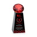 Novita Full Color Black/Ruby Crystal Award