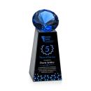 Novita Full Color Black/Sapphire Crystal Award