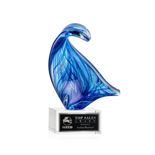 Awards and Trophies - Crystal Awards - Glass Awards - Art Glass Awards - Laguna Unique on Hancock Clear Glass Award