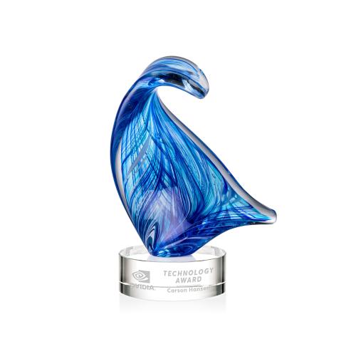 Awards and Trophies - Crystal Awards - Glass Awards - Art Glass Awards - Laguna Unique on Stanrich Clear Glass Award