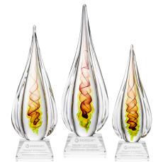 Carterra Tear Drop on Sheffield Base Glass Award - Glass Awards