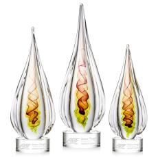 Carterra Tear Drop on Marvel Base Glass Award - Glass Awards