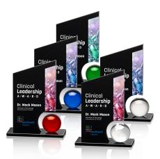 Amarath Full Color Black Peaks Crystal Award - Globe Awards