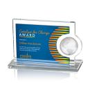 Calvina Full Color Blue Rectangle Crystal Award