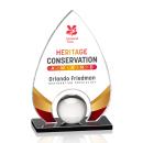 Dangerfield Full Color Starfire Tear Drop Crystal Award