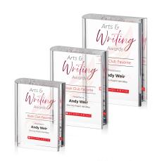 Optical Book Full Color Rectangle Crystal Award - Awards and Trophies