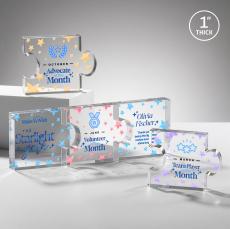Jigsaw Full Color Large Unique Acrylic Award - Desktop Awards