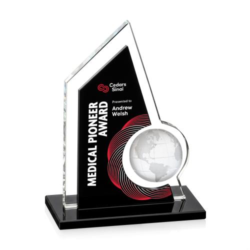 Awards and Trophies - Crystal Awards - Adalina Full Color Black Peaks Crystal Award
