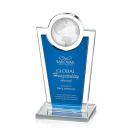 Fabiola Blue Globe Crystal Award