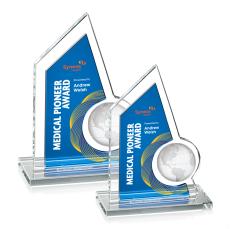 Adalina Full Color Blue Peaks Crystal Award - Globe Awards