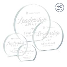 Maren Hemisphere Clear Circle Crystal Award - Crystal Awards