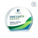 Maren Hemisphere Full Color Clear Circle Crystal Award