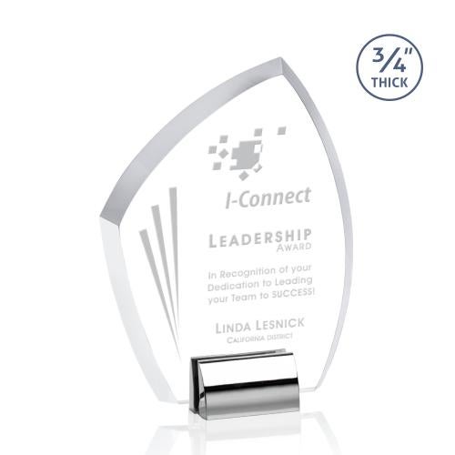 Awards and Trophies - Crystal Awards - Burnamthorpe Chrome Peaks Metal Award