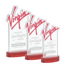 EdgeCraft Rectangle on Alberton - Red (via Air) - Crystal Awards