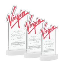 EdgeCraft Rectangle on Alberton - White (via Air) - Crystal Awards