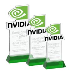 EdgeCraft Rectangle on Hartford - Green (via Air) - Crystal Awards
