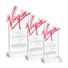 EdgeCraft Rectangle on Mitered - Clear (via Air) - Crystal Awards