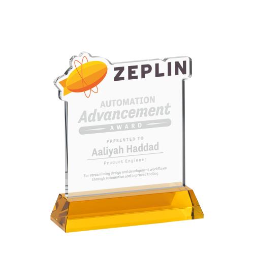 Awards and Trophies - Crystal Awards - EdgeCraft Square on Hartford - Amber (via Air)
