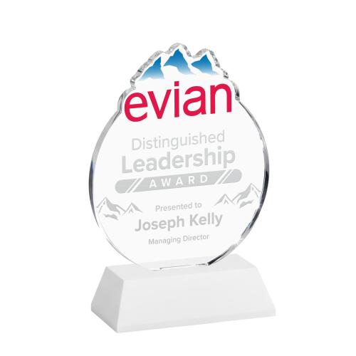 Awards and Trophies - Crystal Awards - EdgeCraft Round on Hartford - White (via Air)