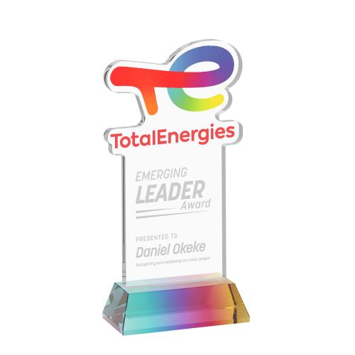 Awards and Trophies - Crystal Awards - EdgeCraft Rectangle on Hartford - Prismatic (via Ocean)
