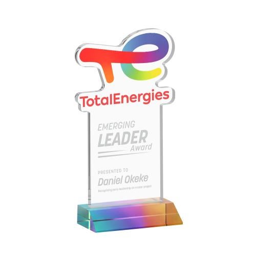 Awards and Trophies - Crystal Awards - EdgeCraft Rectangle on Mitered - Prismatic (via Ocean)