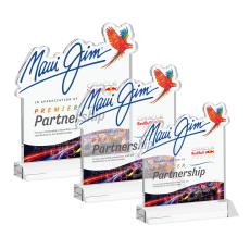 EdgeCraft Square Full Color on Mitered - Clear (via Air) - Full Color Imprint