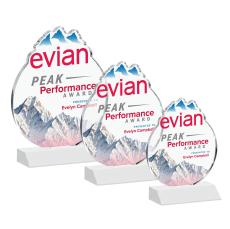 EdgeCraft Round Full Color on Mitered - White (via Air) - Crystal Awards