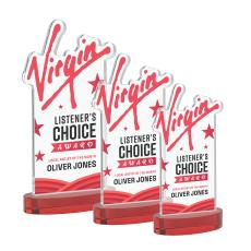 EdgeCraft Rectangle Full Color on Alberton - Red (Ocean) - Crystal Awards