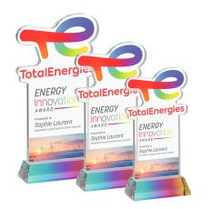  EdgeCraft Rect. Full Color on Hartford - Prismatic (Ocean) - Crystal Awards