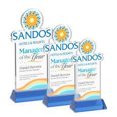 EdgeCraft Rect. Full Color on Hartford - Sky Blue (Ocean) - Crystal Awards