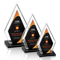 Zarita Full Color Black Diamond Crystal Award - Full Color Imprint